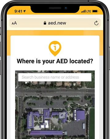 Report AED locations on the easy to remember website, aed.new.